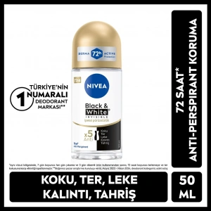 Nivea Kadın Roll-On Deodorant Black & White Invisible İpeksi Pürüzsüzlük 50 ml