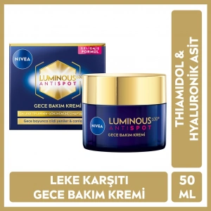 Nivea Luminous630 Thiamidol Etkili Leke Karşıtı Gece Yüz Bakım Kremi 50 ml