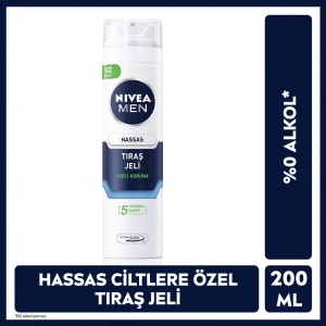 Nivea Men Erkek Hassas Ciltler İçin Koruyucu Tıraş Jeli 200 ml