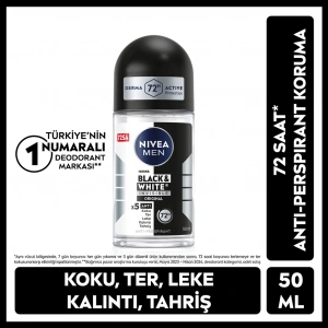 Nivea Men Erkek Roll-on Deodorant Black & White Invisible Original 50 ml