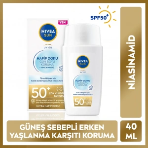 Nivea Sun Hafif Dokulu Güneş Koruyucu Yüz Kremi 50SPF 40 ml