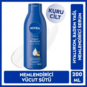 Nivea Yoğun Besleyici ve 72 Saat Nemlendirici Vücut Bakım Sütü 200 ml