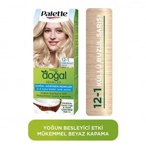 Palette Kalıcı Doğal Renkler Saç Boyası 12-1 Küllü Buzul Sarısı
