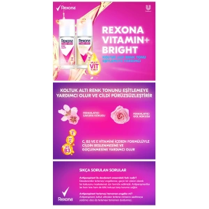 Rexona Vitamin + Bright Kadın Roll On Deodorant Rose Glow 45 ml