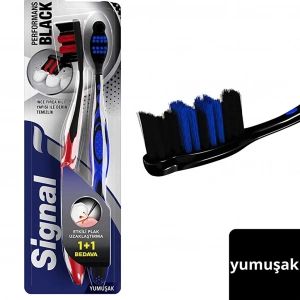 Signal Performans Black Etkili Plak Uzaklaştırma Diş Fırçası 1+1 (Yumuşak)