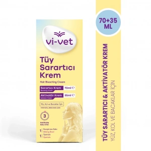 Vi-Vet Yüz, Kol ve Bacaklar İçin Tüy Sarartıcı Krem 70 ml + Aktivatör Krem 35 ml