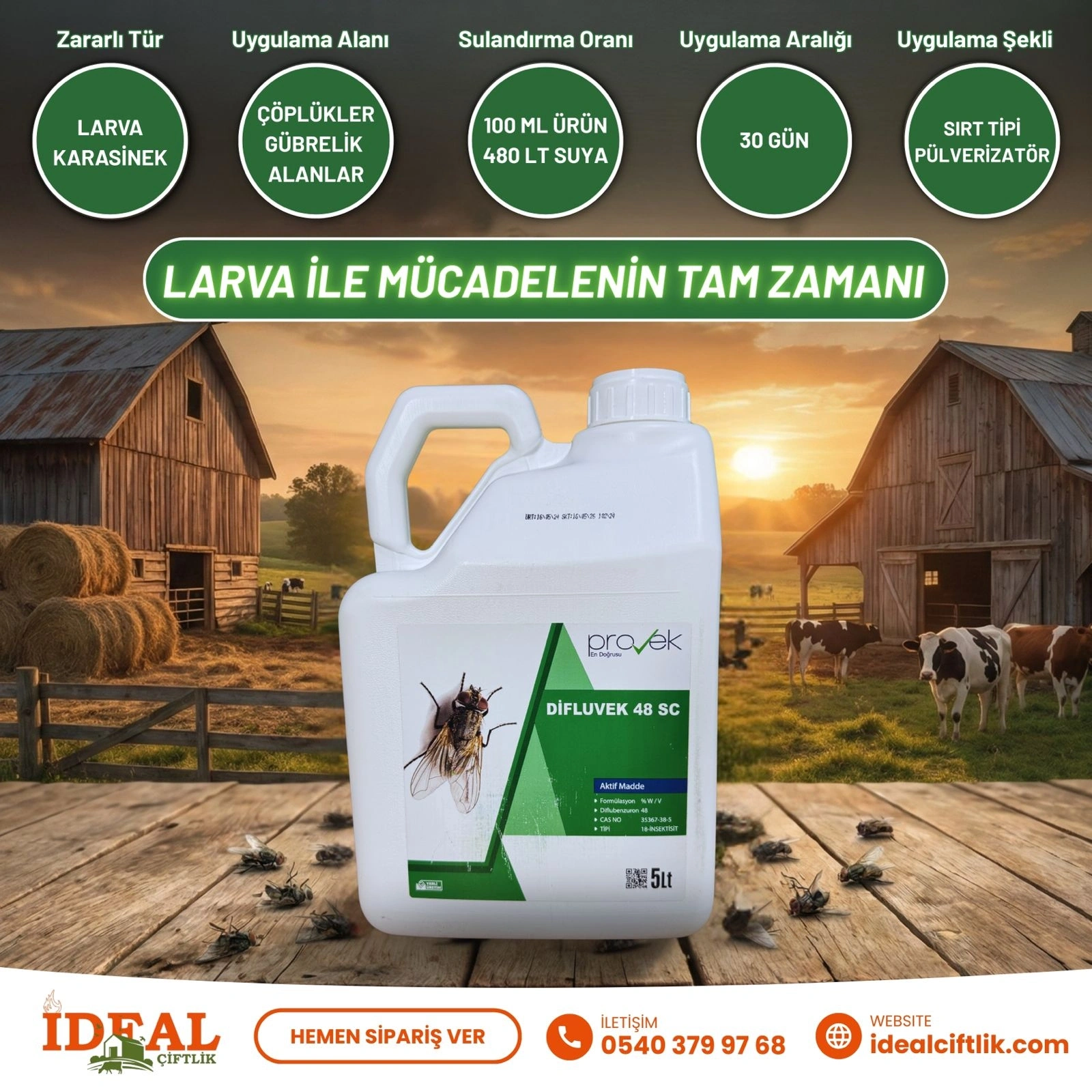 Difluvek 48 SC Larva İlacı 5 Litre