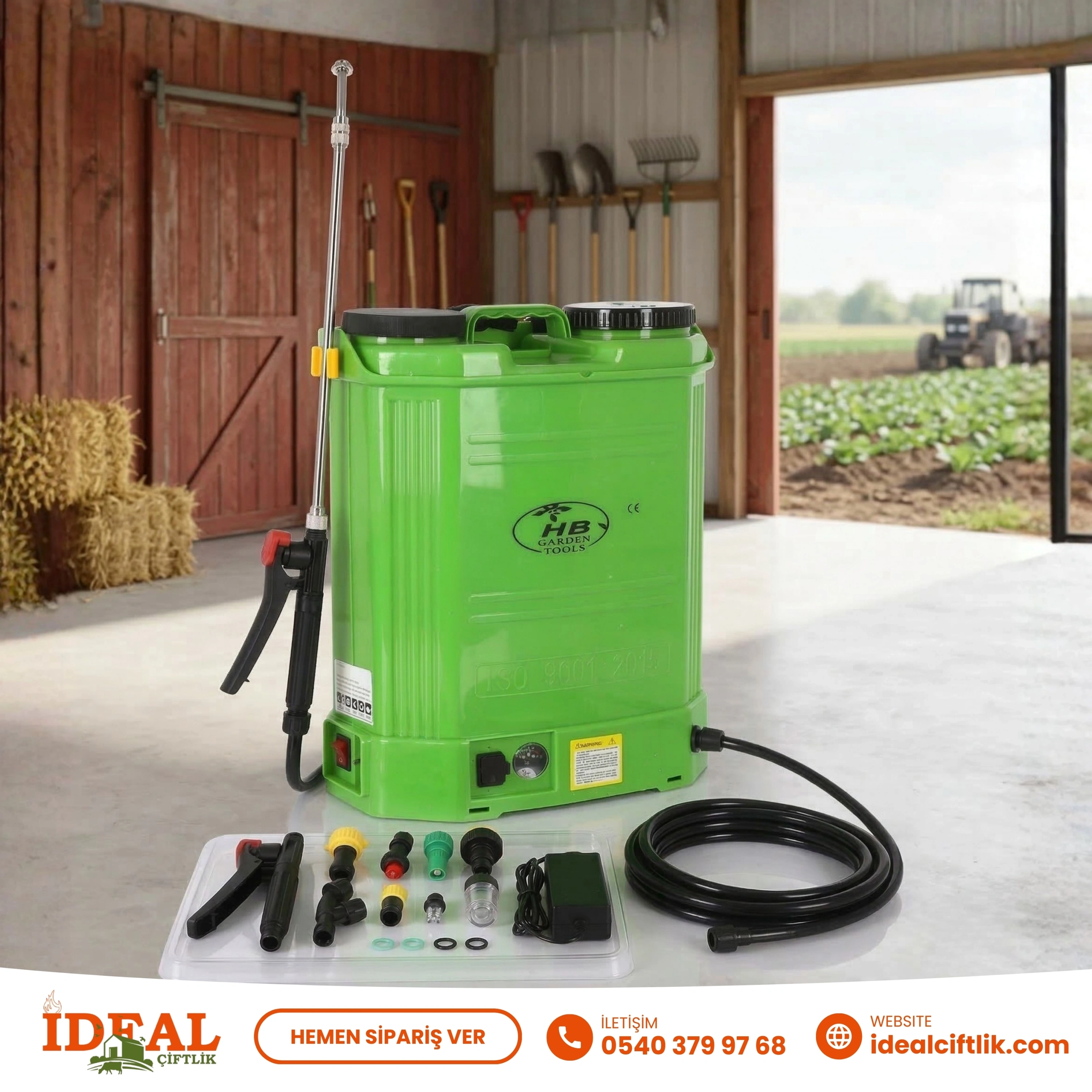 16 Lt Şarjlı Turbo Akülü İlaç Pompası