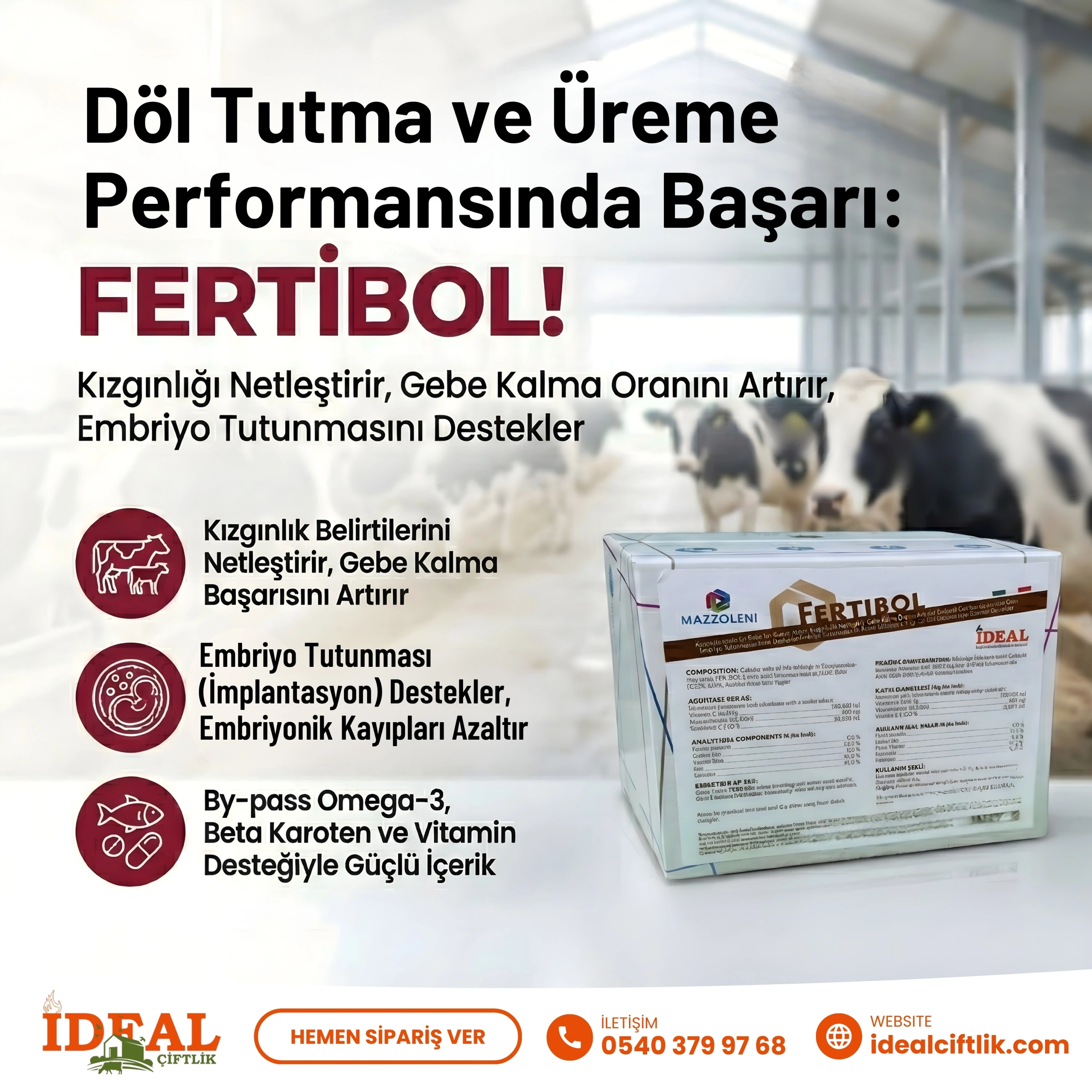 Fertibol Kızgınlık, Boğasama Bolusu 20 Adet