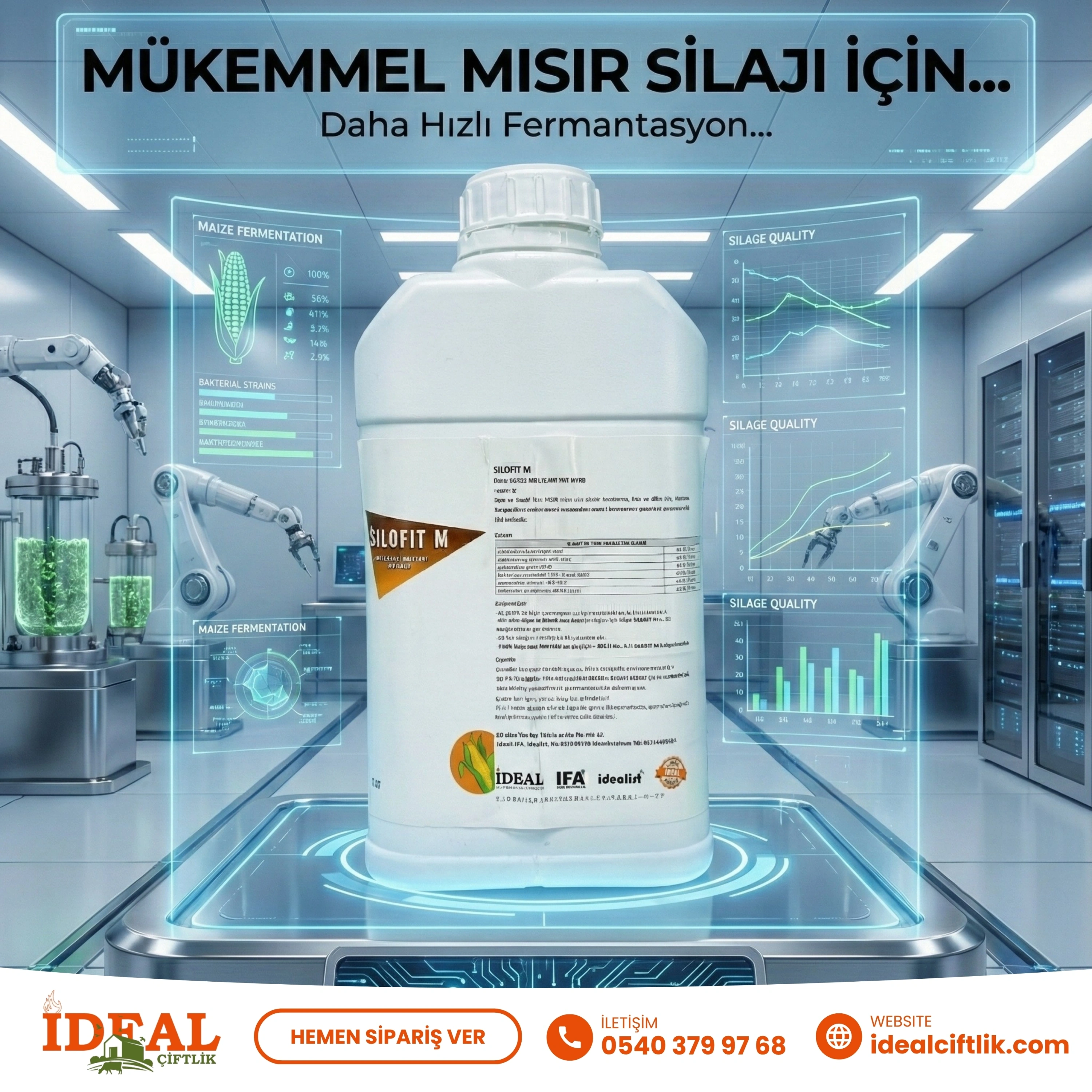 Silofit M 5 Litre Mısır Silajı için İnokulant