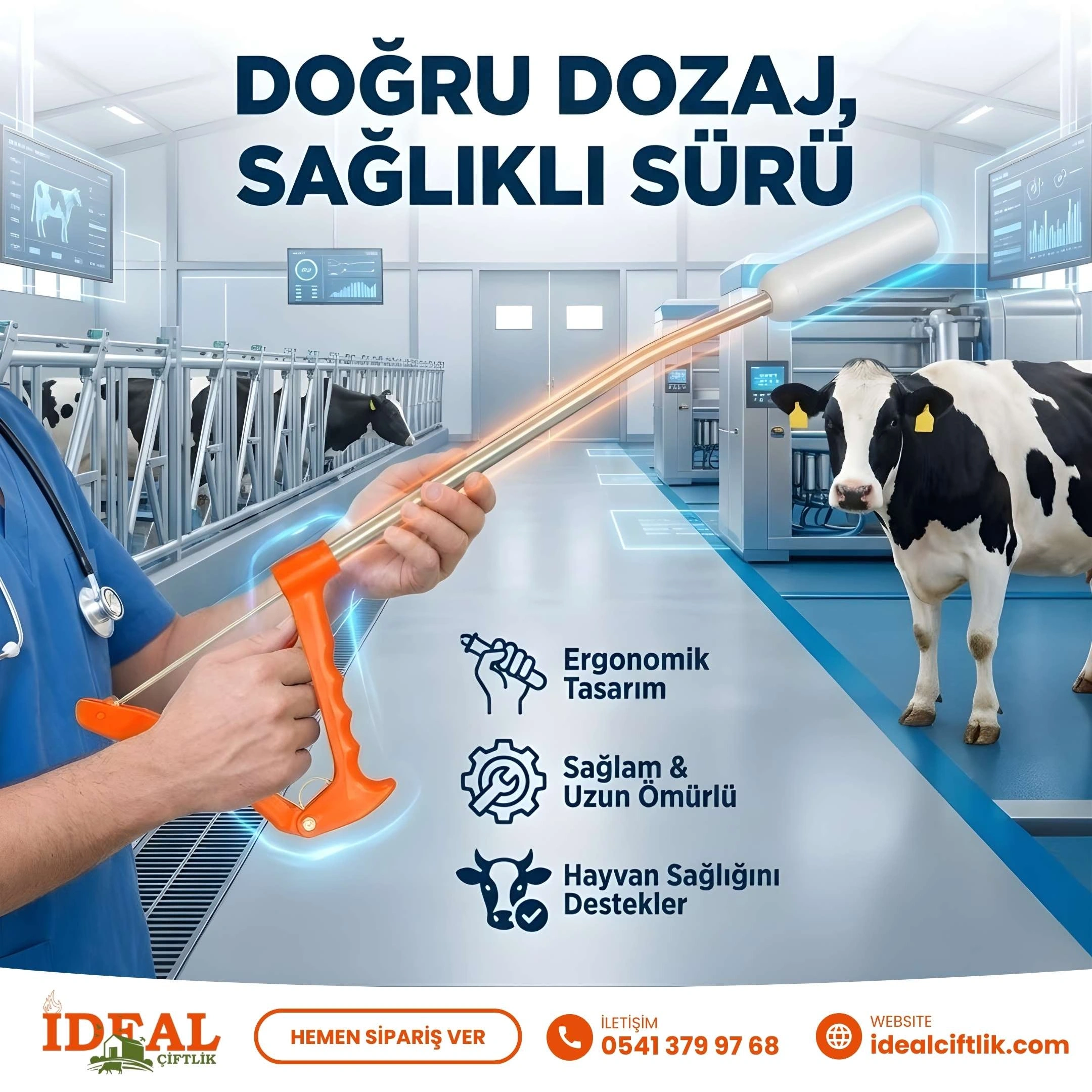 Bolus Tabancası – Hayvan Takviyeleri İçin Pratik ve Etkili Uygulama Aracı