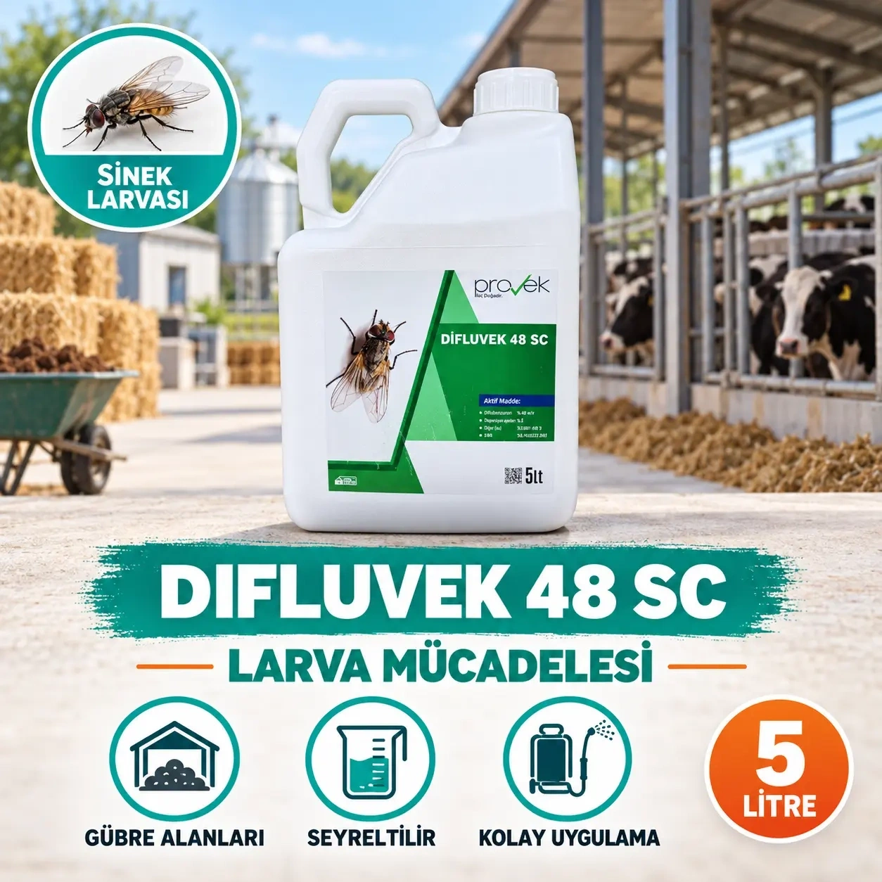 Difluvek 48 SC Larva İlacı 5 Litre