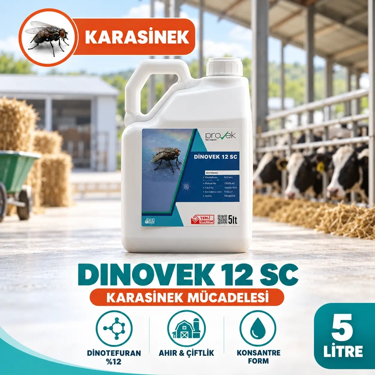 DİNOVEK SİNEK İLACI 5 Litre