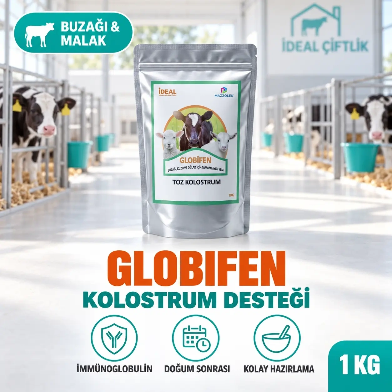 Globifen 1 kg Kolostrum Tozu