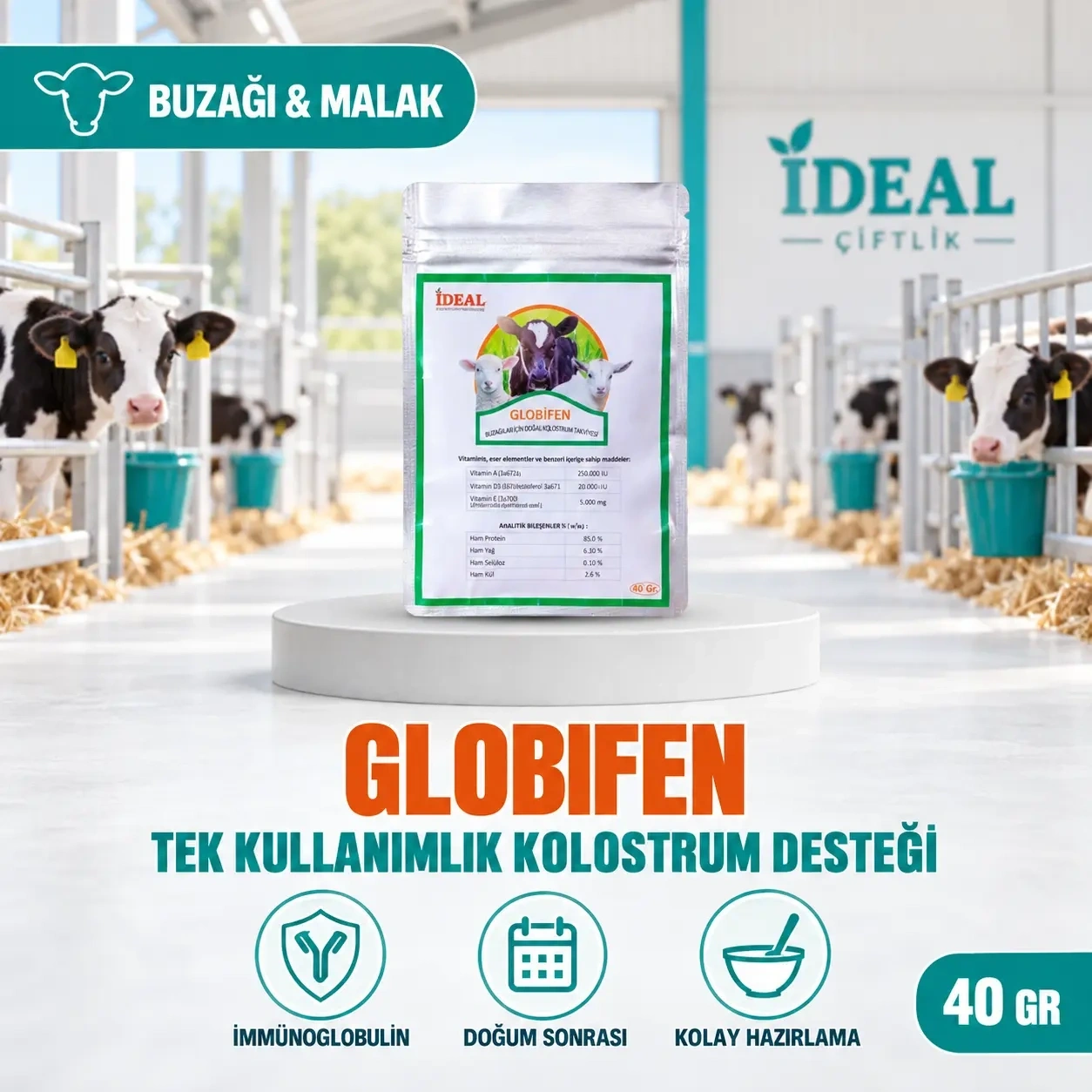 Globifen 40 Gr Kolostrum Tozu