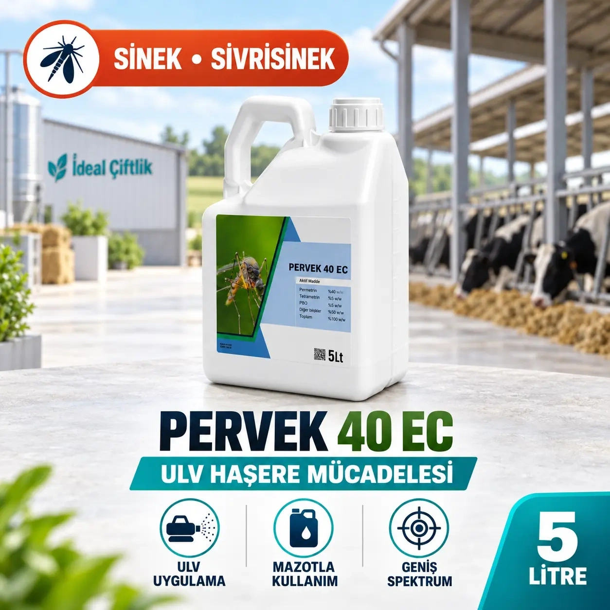 Pervec SİNEK İLACI 5 Litre