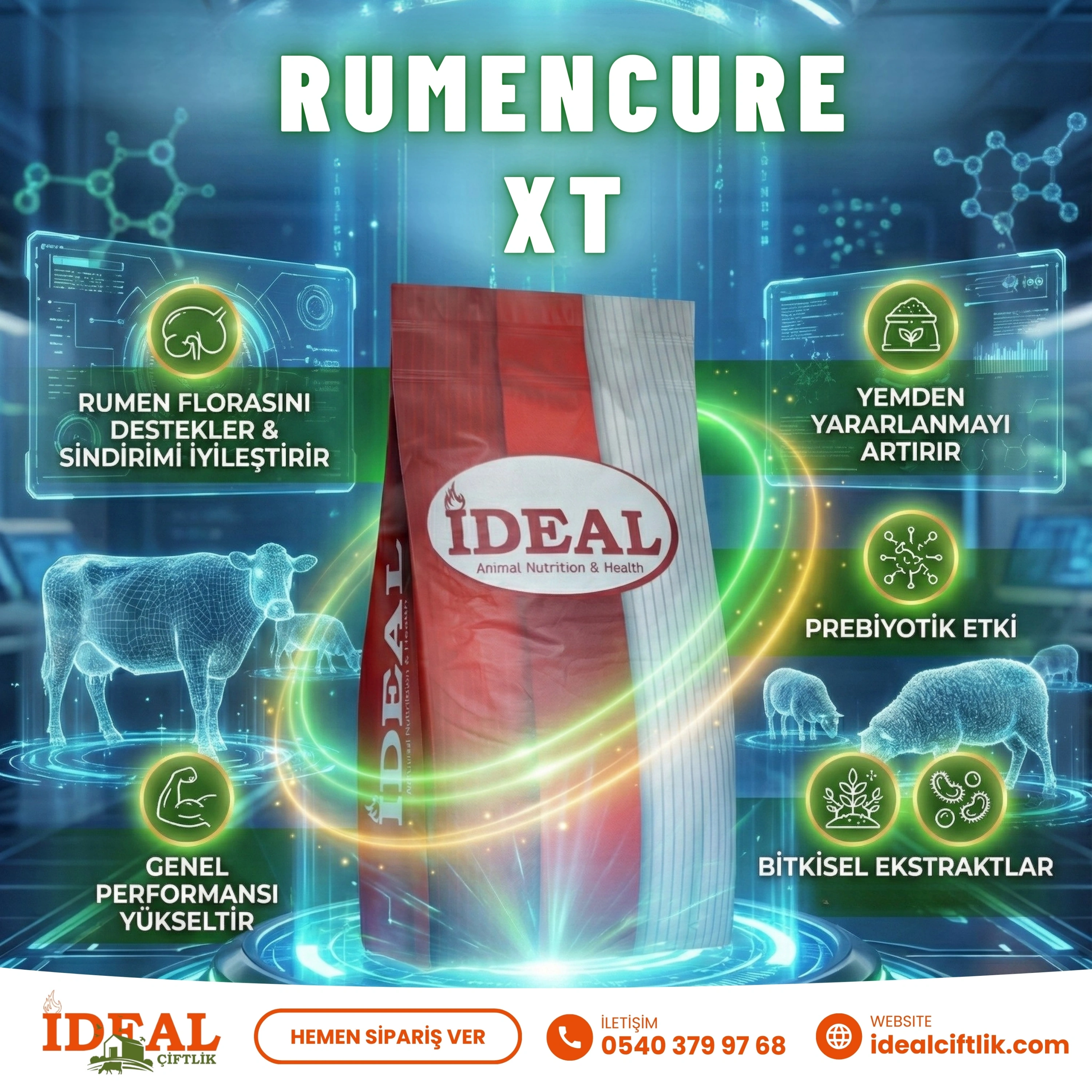 Rumencure XT 20 Kg prebiyotik etki