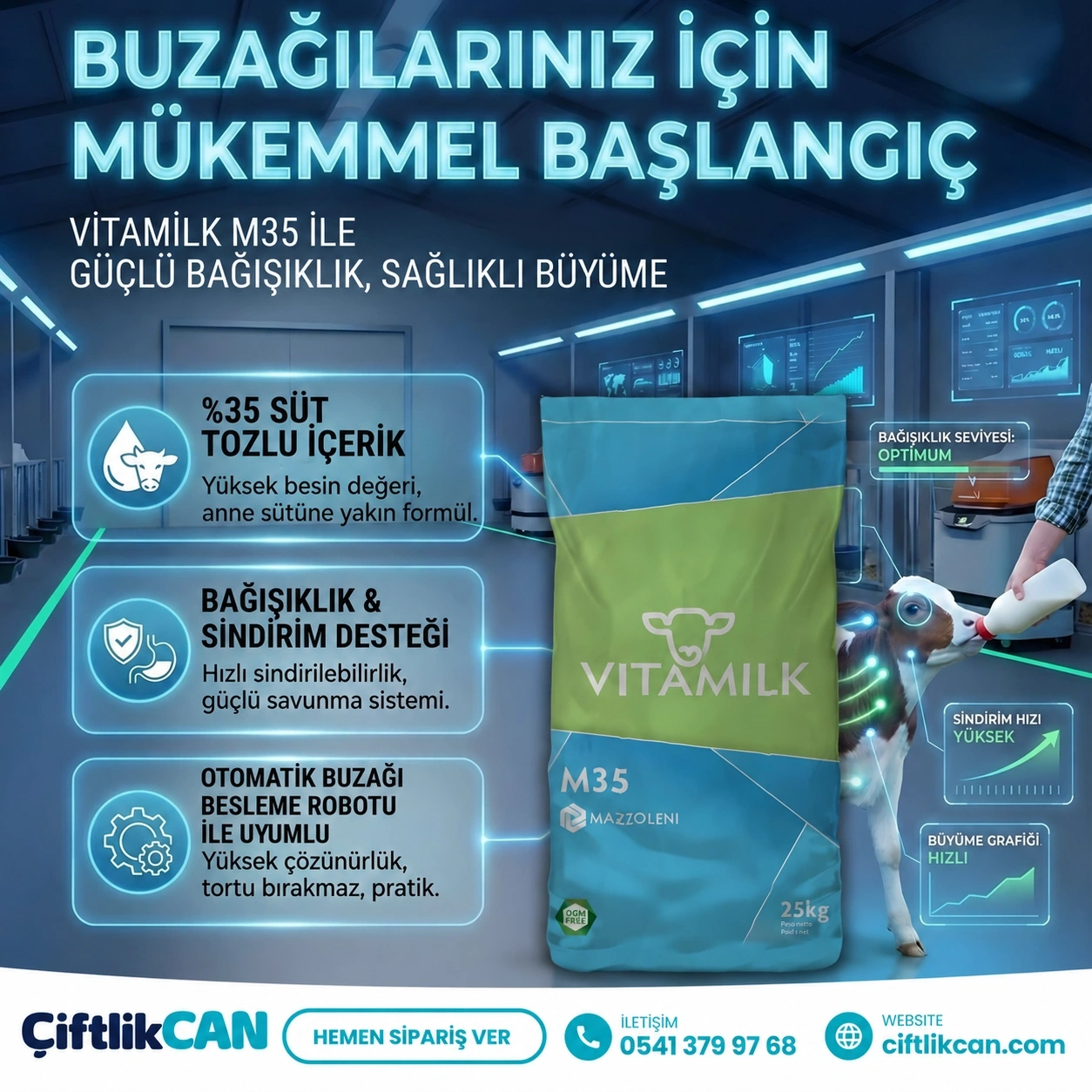 Vitamilk M35 Buzağı Maması 25 KG