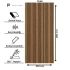 Teak Esnek Keçeli Slim Duvar Paneli 100cm