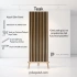 Teak Esnek Keçeli Slim Duvar Paneli 100cm