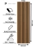 Teak Esnek Keçeli Slim Duvar Paneli 60cm