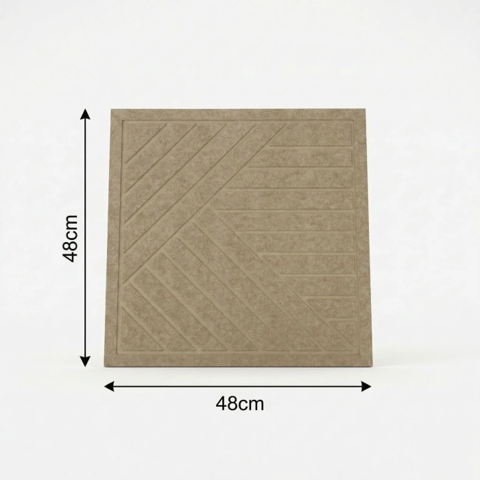 İskandinav Kare Dubai Mdf Duvar Paneli 48x48 cm