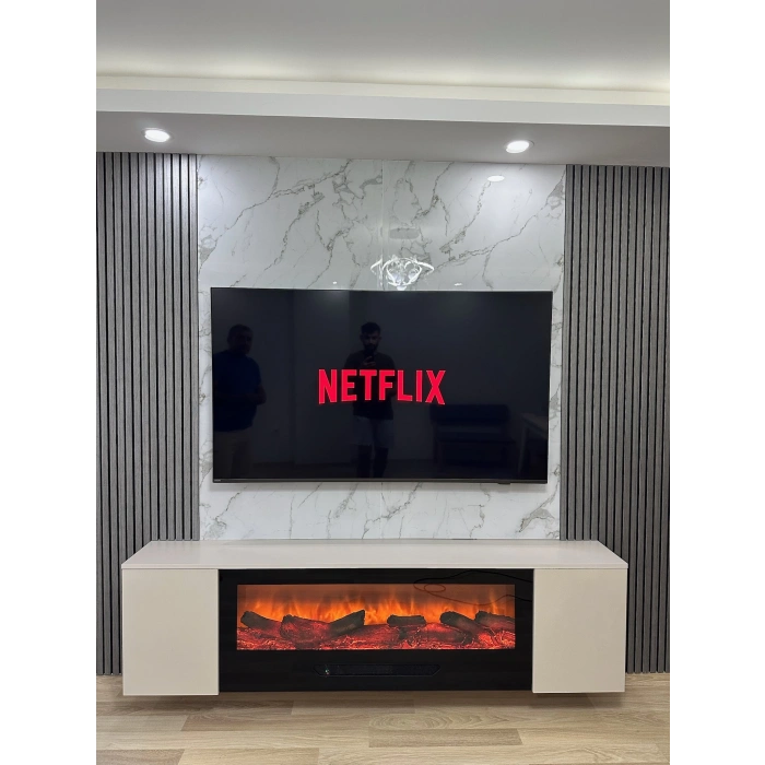 Açık Gri PVC Lambri Duvar ve Tavan Paneli 12cm