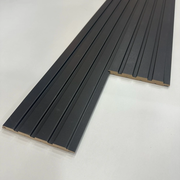 Bute Antrasit MDF Lambri Duvar Paneli 15cm
