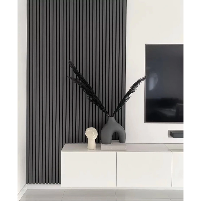 Antrasit Esnek Keçeli Slim Duvar Paneli 100cm