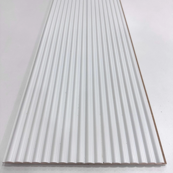 Beyaz MDF Lambri Duvar Paneli Wave 15cm