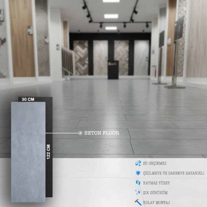 Beton Floor SPC Zemin Kaplama (2,23 m²)
