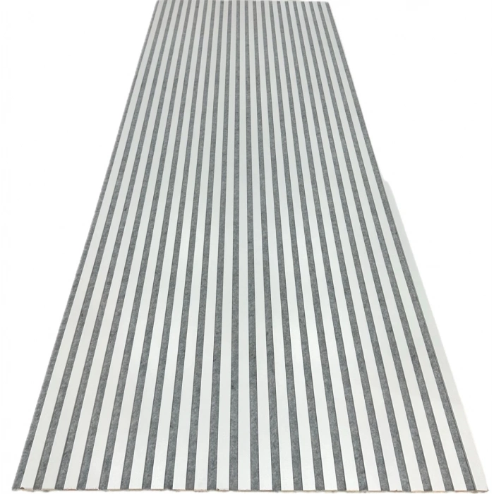 Beyaz-Gri Esnek Keçeli Slim Duvar Paneli 100cm