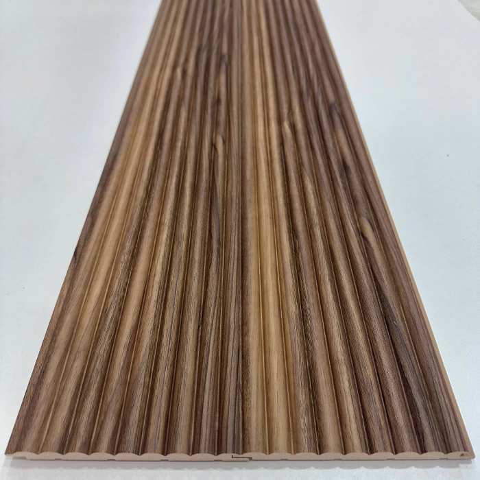 Hareli Ceviz MDF Lambri Duvar Paneli Wave 15cm