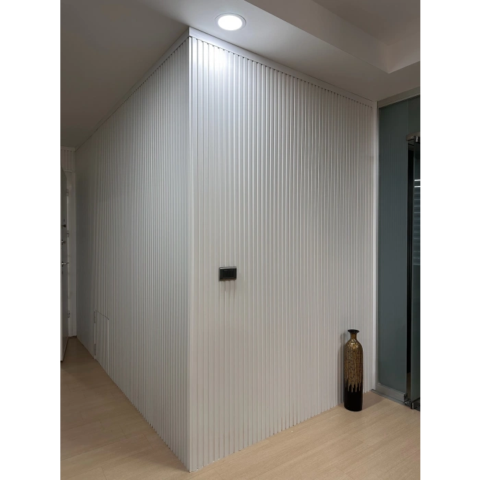 Beyaz (White) MDF Lambri Duvar Paneli 12cm