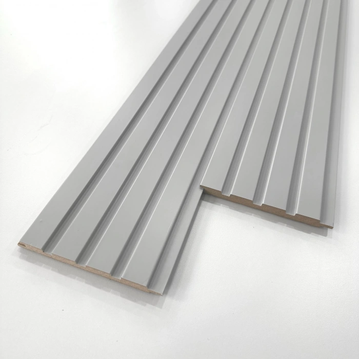 Buz Gri MDF Lambri Duvar Paneli 15cm