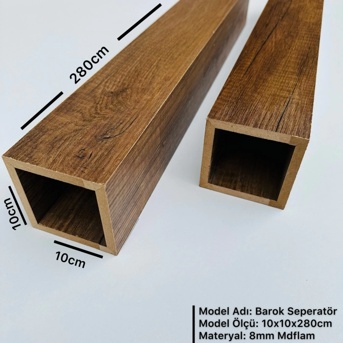 Barok 10cm x 10cm x 280cm Seperatör / Bölme