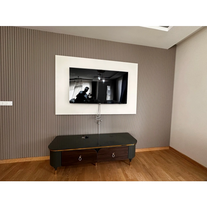 Fırtına Gri (Sandgrou) MDF Lambri Duvar Paneli 12cm