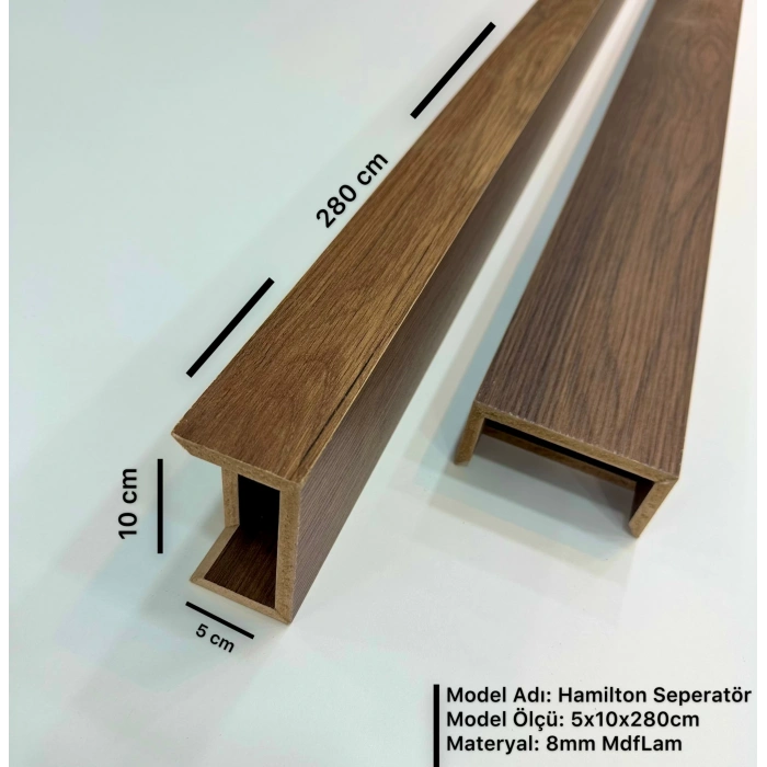 Hamilton 5cm x 10cm x 280cm Seperatör / Bölme