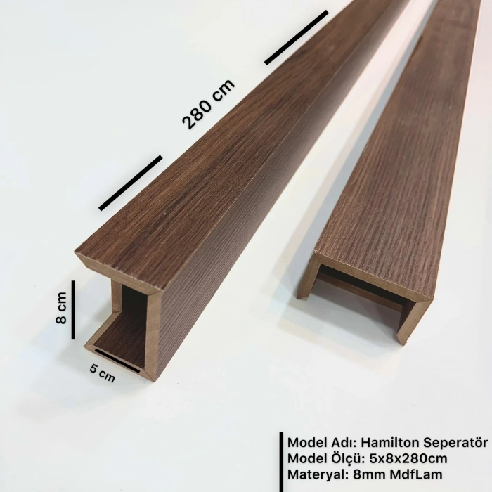 Hamilton 5cm x 8cm x 280cm Seperatör / Bölme