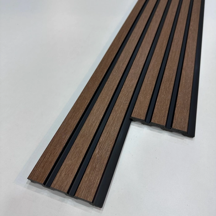 Hasır Ceviz Polimer Lambri Duvar ve Tavan Kaplama Paneli 12cm