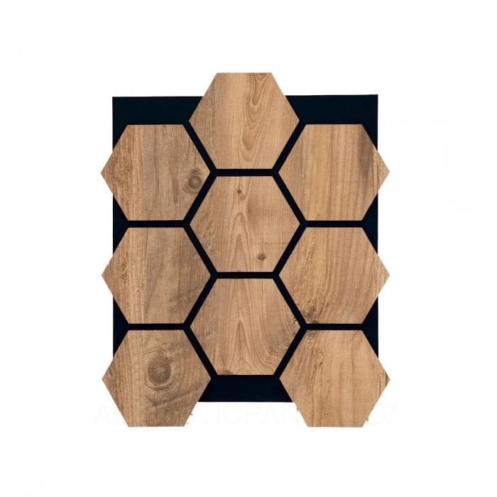 Atlantik Çam Hexagon AltıGen Akustik Duvar Paneli