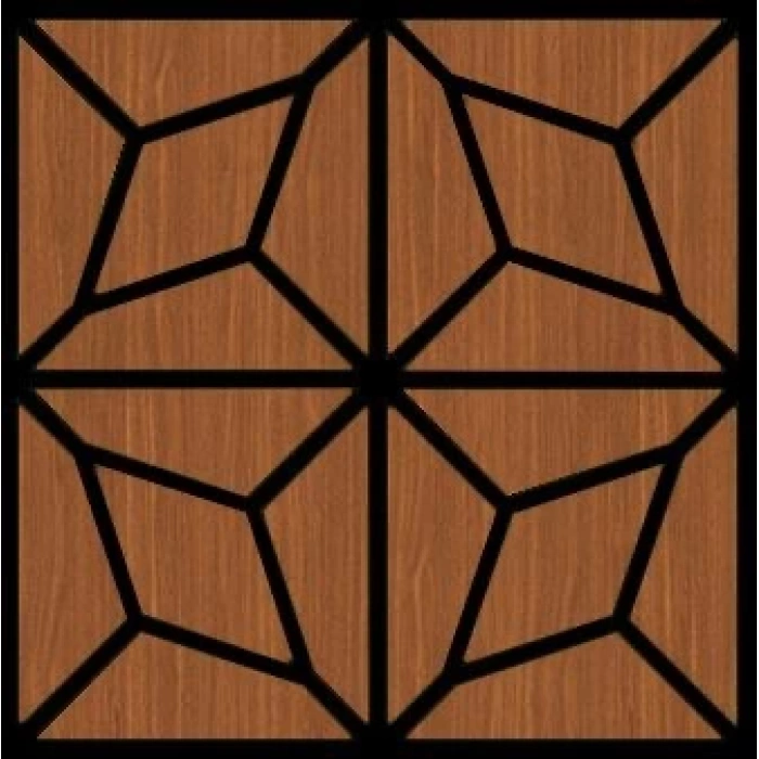 Ceviz Asimetrik Akustik Duvar Paneli