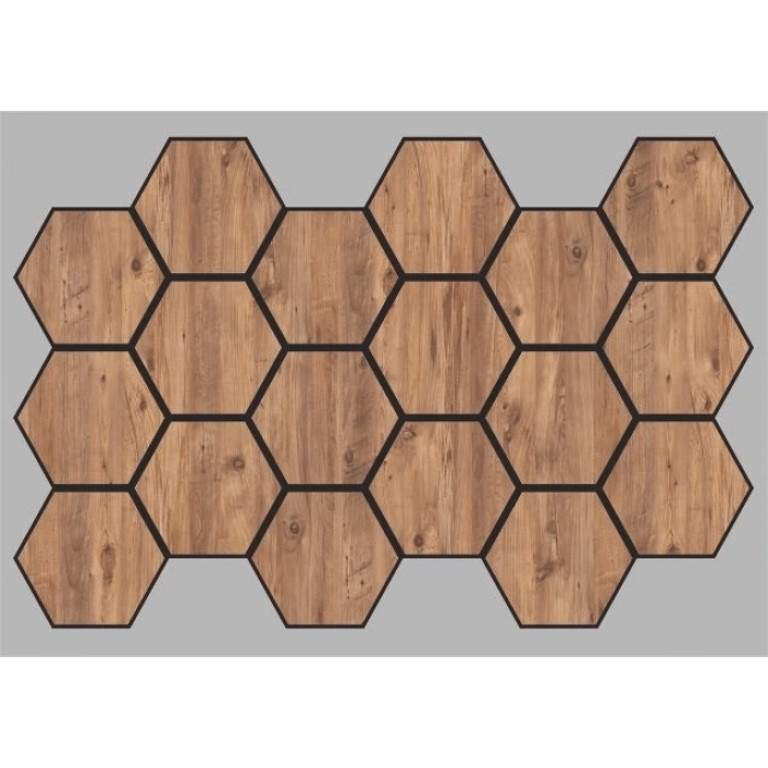 Atlantik Çam Jr. Hexagon AltıGen Akustik Duvar Paneli