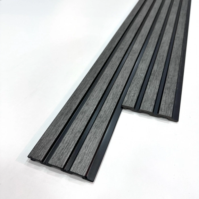 Kırçıllı Gri Luna Polimer Lambri Duvar ve Tavan Kaplama Paneli 12cm