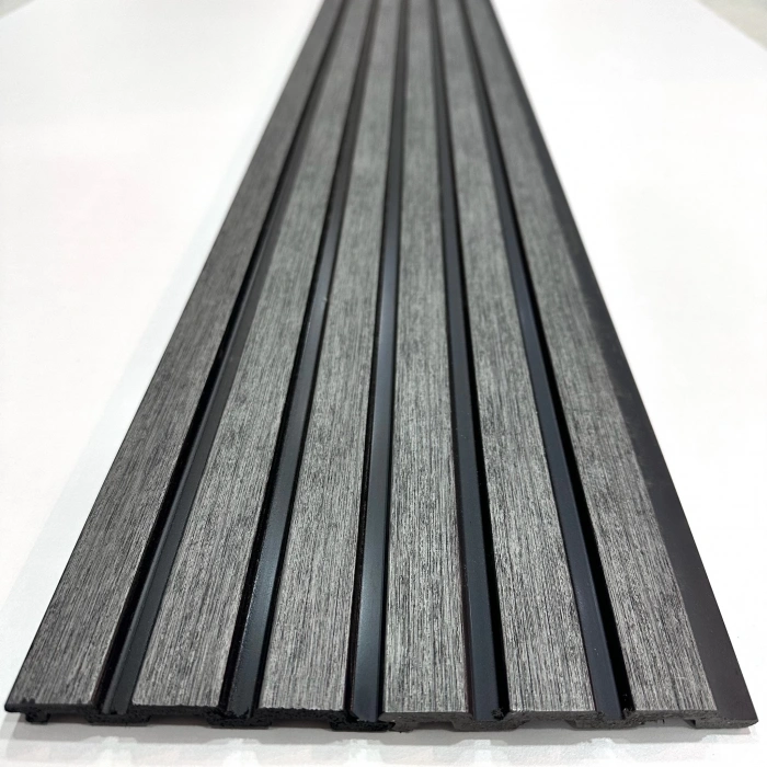 Kırçıllı Gri Luna Polimer Lambri Duvar ve Tavan Kaplama Paneli 12cm