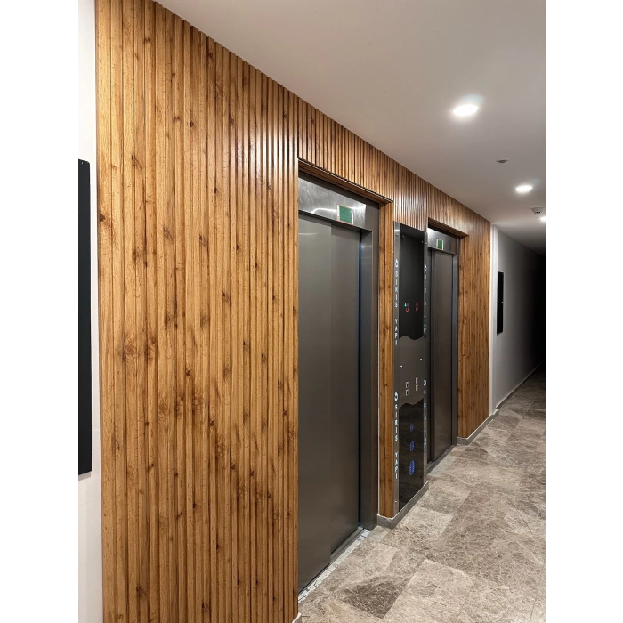 Meşe (Pecan) MDF Lambri Duvar Paneli 12cm