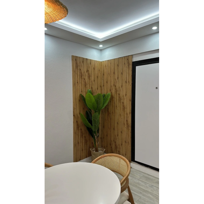 Meşe (Pecan) MDF Lambri Duvar Paneli 12cm