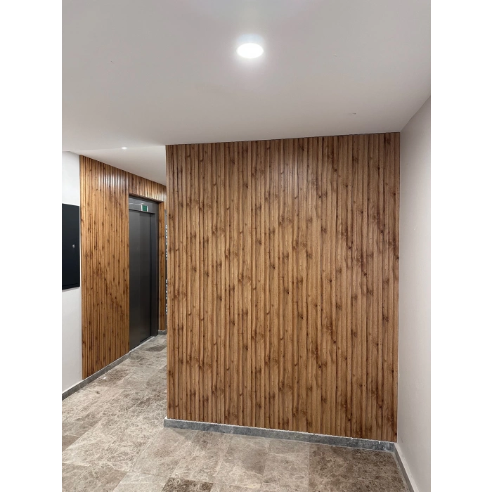 Meşe (Pecan) MDF Lambri Duvar Paneli 12cm