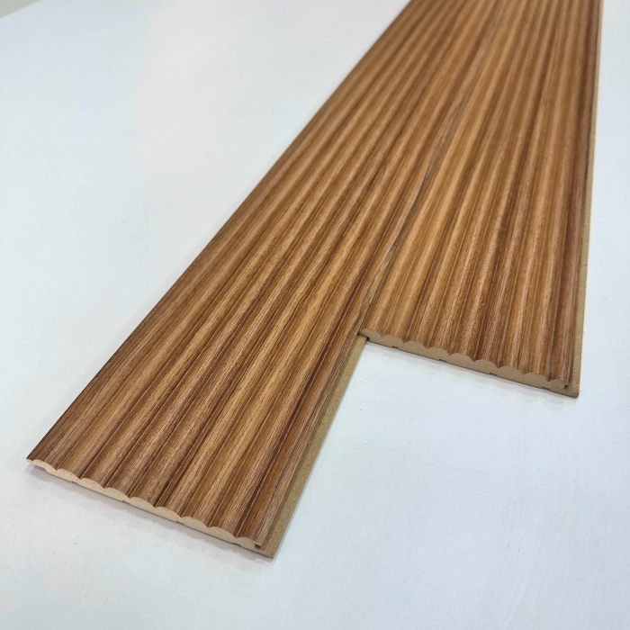 Teak 2 MDF Lambri Duvar Paneli Wave 15cm