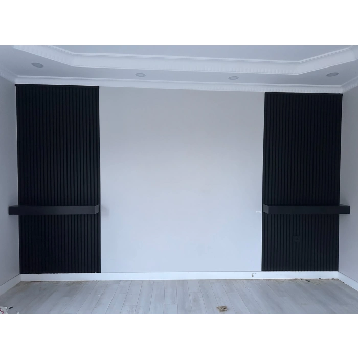 Siyah Esnek Keçeli Slim Duvar Paneli 100cm